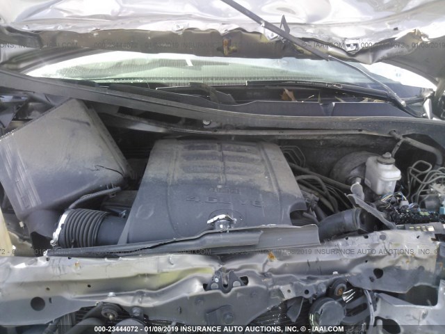 5TFEM5F16DX060563 - 2013 TOYOTA TUNDRA CREWMAX SR5 GRAY photo 10