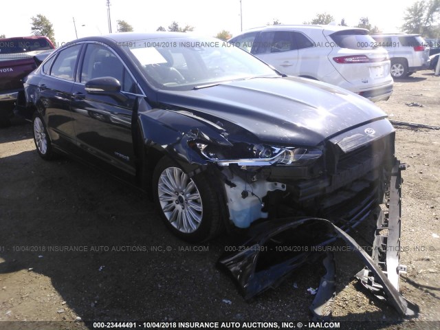 3FA6P0LU9ER340183 - 2014 FORD FUSION SE HYBRID BLACK photo 1