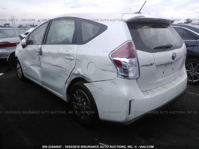 JTDZN3EU4FJ028490 - 2015 TOYOTA PRIUS V WHITE photo 3