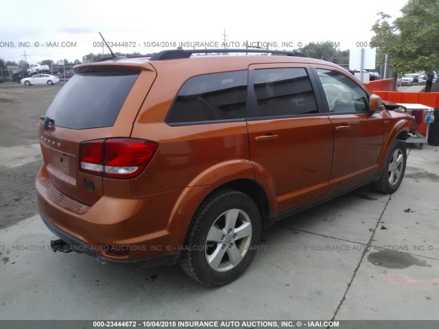 3D4PG1FG5BT558245 - 2011 DODGE JOURNEY MAINSTREET ORANGE photo 4