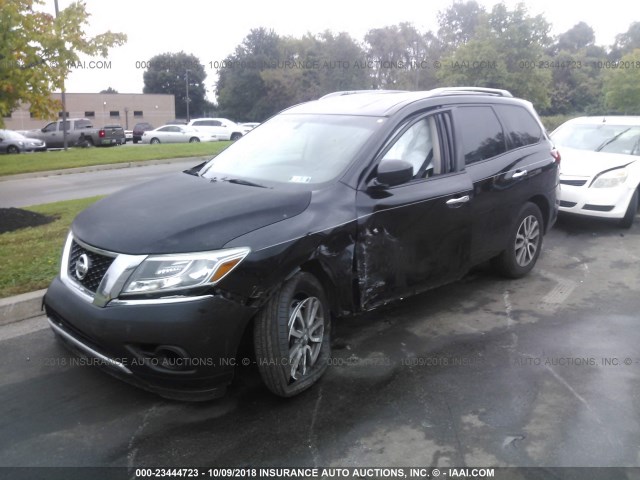 5N1AR2MM0DC666519 - 2013 NISSAN PATHFINDER S/SV/SL/PLATINUM BLACK photo 2