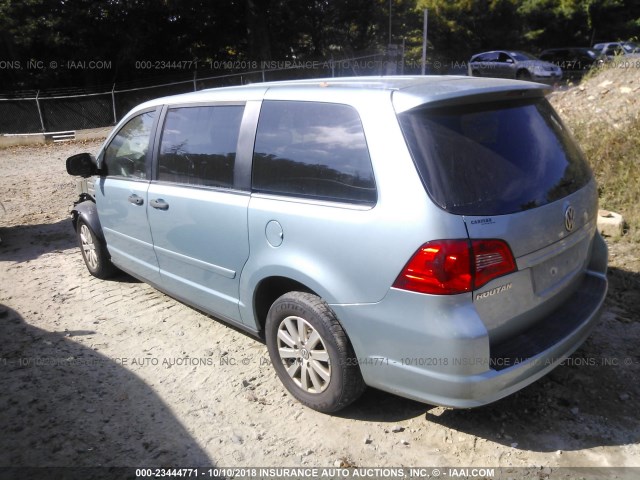 2V8HW44119R598909 - 2009 VOLKSWAGEN ROUTAN S BLUE photo 3