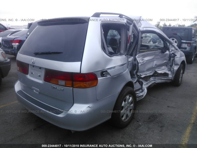 5FNRL18014B011220 - 2004 HONDA ODYSSEY EXL SILVER photo 4