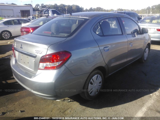 ML32F3FJ8HHF20264 - 2017 MITSUBISHI MIRAGE G4 ES SILVER photo 4