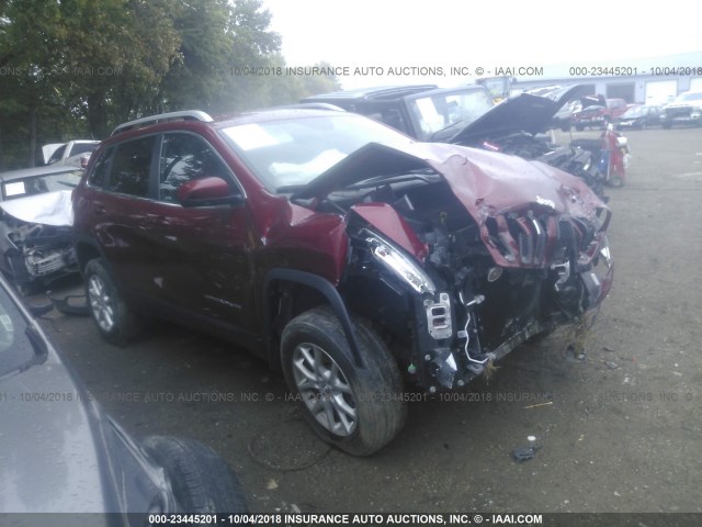 1C4PJMCB0GW318840 - 2016 JEEP CHEROKEE LATITUDE MAROON photo 1