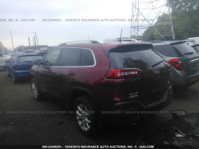 1C4PJMCB0GW318840 - 2016 JEEP CHEROKEE LATITUDE MAROON photo 3