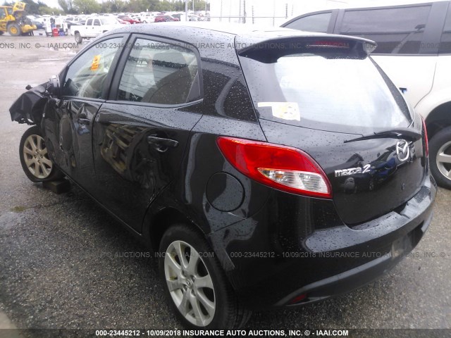 JM1DE1HZ7B0115855 - 2011 MAZDA MAZDA2 BLACK photo 3