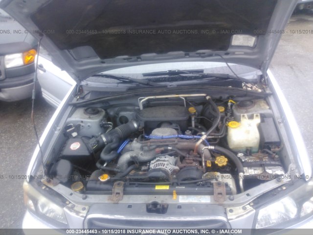 JF1SG65685G732028 - 2005 SUBARU FORESTER 2.5XS Күміс фото 10