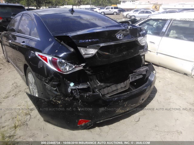 KMHEC4A43DA074515 - 2013 HYUNDAI SONATA HYBRID BLACK photo 6