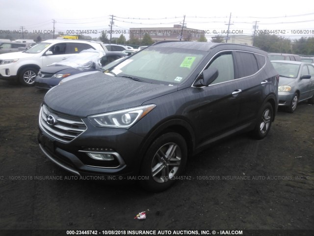 5XYZUDLB6HG429696 - 2017 HYUNDAI SANTA FE SPORT  GRAY photo 2