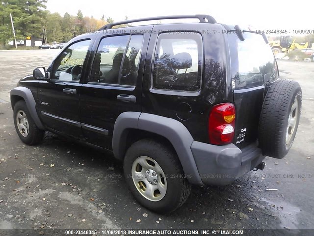 1J4GL48K84W118507 - 2004 JEEP LIBERTY SPORT BLACK photo 3