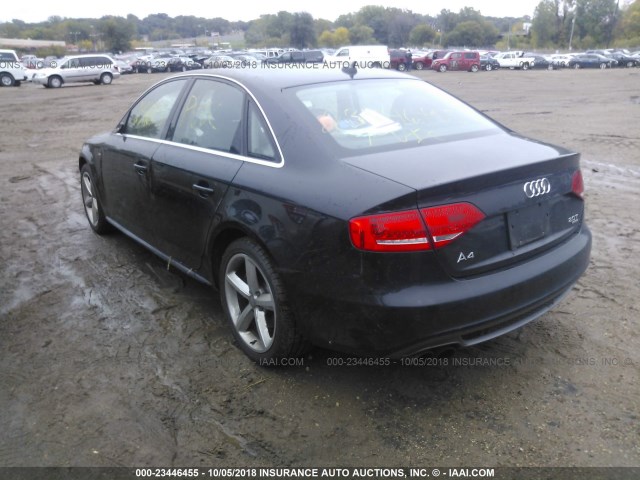 WAUFFAFL2CA062382 - 2012 AUDI A4 PREMIUM PLUS BLACK photo 3