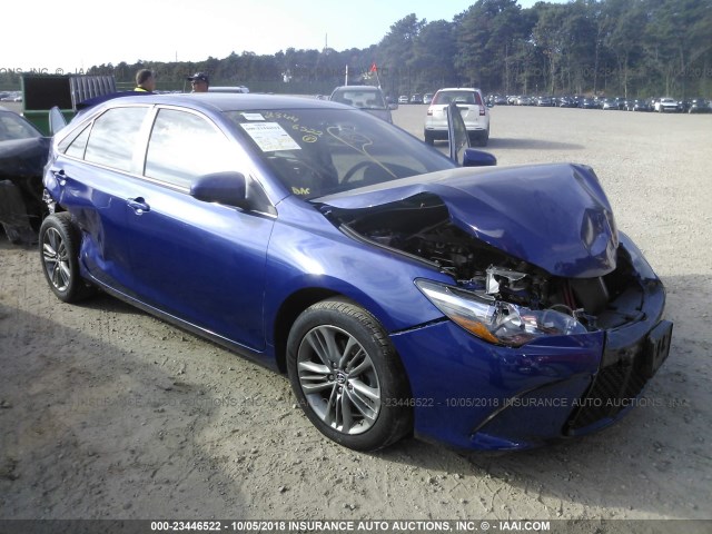 4T1BF1FK6FU940709 - 2015 TOYOTA CAMRY LE/XLE/SE/XSE BLUE photo 1