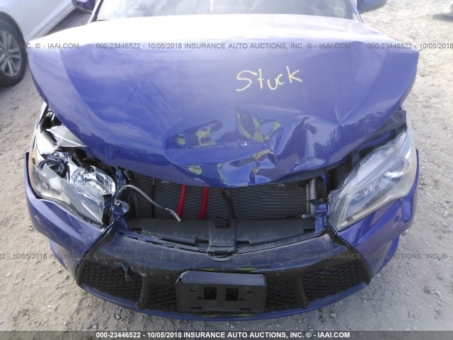 4T1BF1FK6FU940709 - 2015 TOYOTA CAMRY LE/XLE/SE/XSE BLUE photo 10