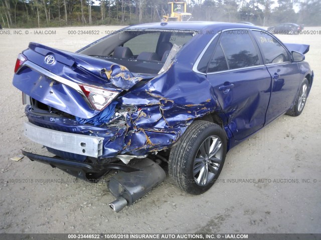 4T1BF1FK6FU940709 - 2015 TOYOTA CAMRY LE/XLE/SE/XSE BLUE photo 6