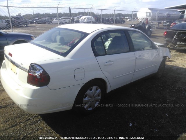 1G1ZS58F27F113469 - 2007 CHEVROLET MALIBU LS WHITE photo 4
