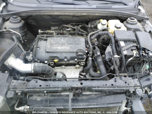 1G1PE5SB8D7149354 - 2013 CHEVROLET CRUZE LT GRAY photo 10
