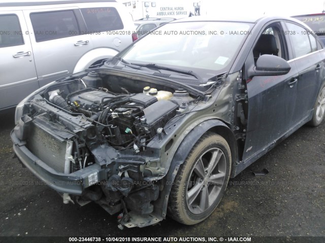 1G1PE5SB8D7149354 - 2013 CHEVROLET CRUZE LT GRAY photo 6