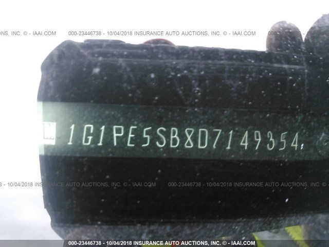 1G1PE5SB8D7149354 - 2013 CHEVROLET CRUZE LT GRAY photo 9