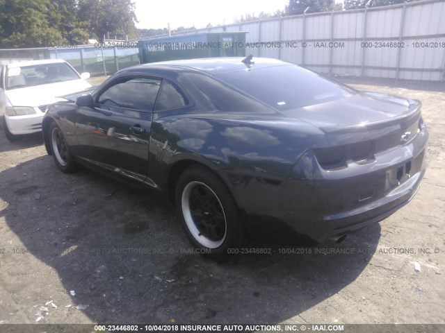 2G1FA1E35D9109073 - 2013 CHEVROLET CAMARO LS BLACK photo 3