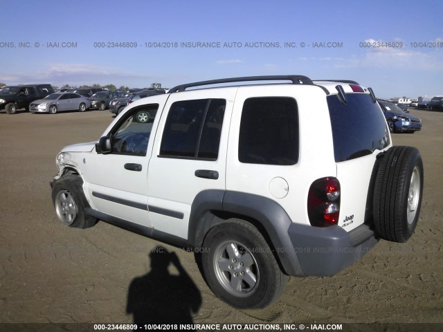 1J4GL48K67W694343 - 2007 JEEP LIBERTY SPORT 白色 照片 3