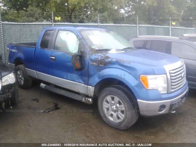 1FTFX1EV7AKB47342 - 2010 FORD F150 SUPER CAB BLUE photo 1