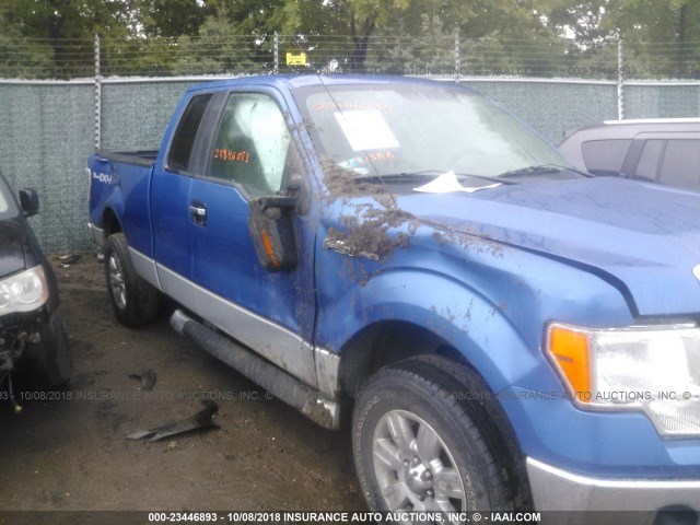 1FTFX1EV7AKB47342 - 2010 FORD F150 SUPER CAB BLUE photo 6