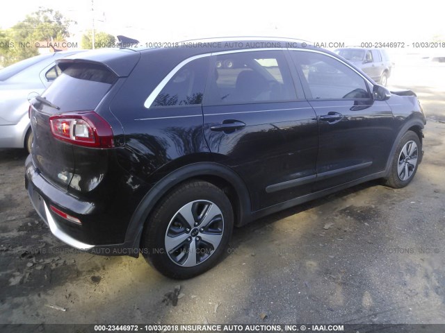 KNDCC3LC5H5051990 - 2017 KIA NIRO EX BLACK photo 4