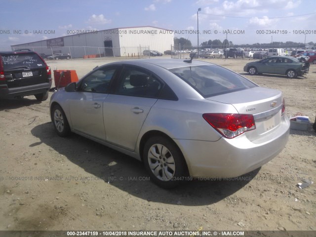 1G1PA5SH8E7362516 - 2014 CHEVROLET CRUZE LS SILVER photo 3