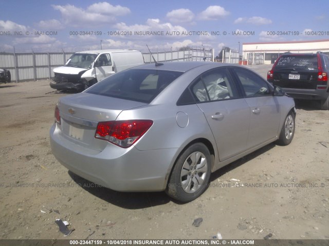 1G1PA5SH8E7362516 - 2014 CHEVROLET CRUZE LS SILVER photo 4