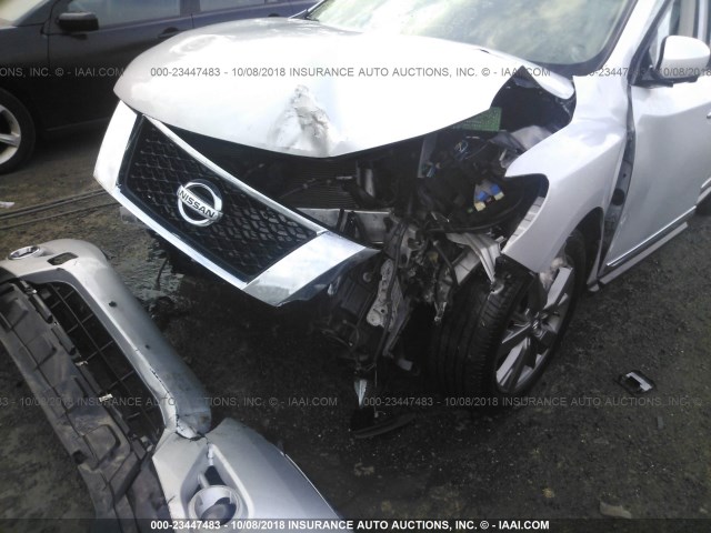 5N1AR2MM5DC610091 - 2013 NISSAN PATHFINDER S/SV/SL/PLATINUM SILVER photo 6