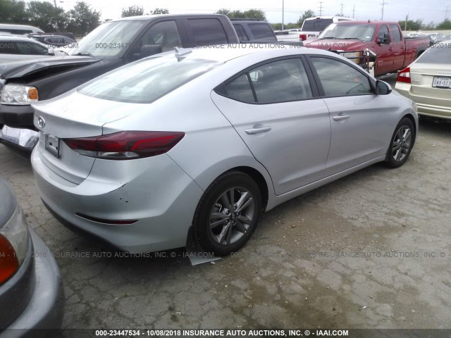 5NPD84LF6JH310241 - 2018 HYUNDAI ELANTRA SEL/VALUE/LIMITED SILVER photo 4