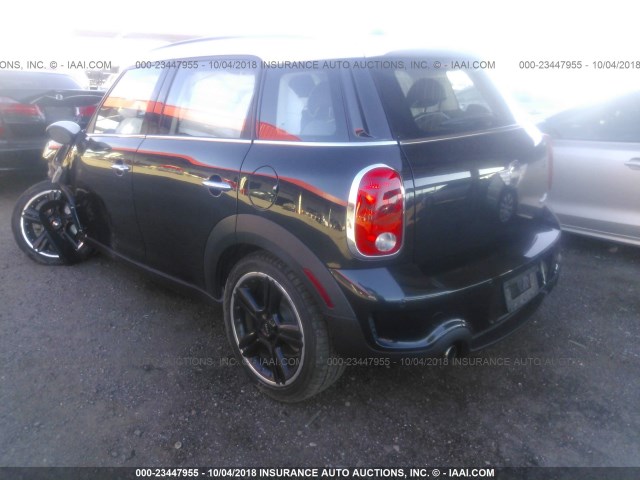 WMWZC3C5XDWP21000 - 2013 MINI COOPER S COUNTRYMAN BLACK photo 3