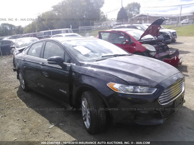 3FA6P0LU4GR309782 - 2016 FORD FUSION SE HYBRID BLACK photo 1