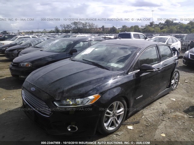 3FA6P0LU4GR309782 - 2016 FORD FUSION SE HYBRID BLACK photo 2