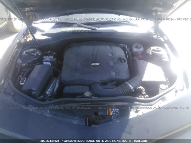 2G1FE1E34C9209121 - 2012 CHEVROLET CAMARO LS BLACK photo 10