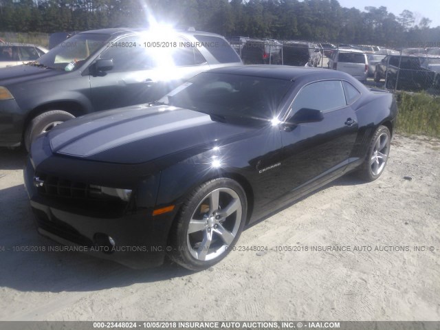 2G1FE1E34C9209121 - 2012 CHEVROLET CAMARO LS BLACK photo 2