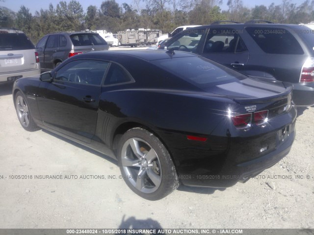 2G1FE1E34C9209121 - 2012 CHEVROLET CAMARO LS BLACK photo 3