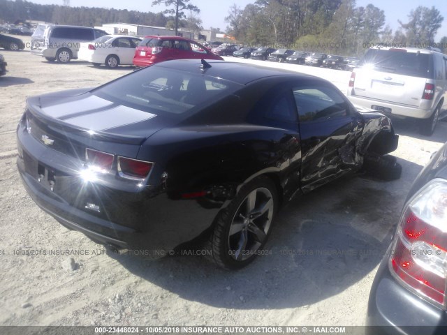 2G1FE1E34C9209121 - 2012 CHEVROLET CAMARO LS BLACK photo 4