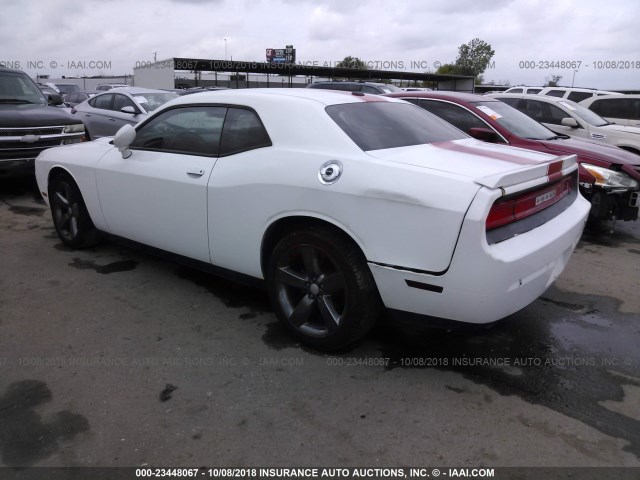 2C3CDYAG6DH511861 - 2013 DODGE CHALLENGER SXT WHITE photo 3