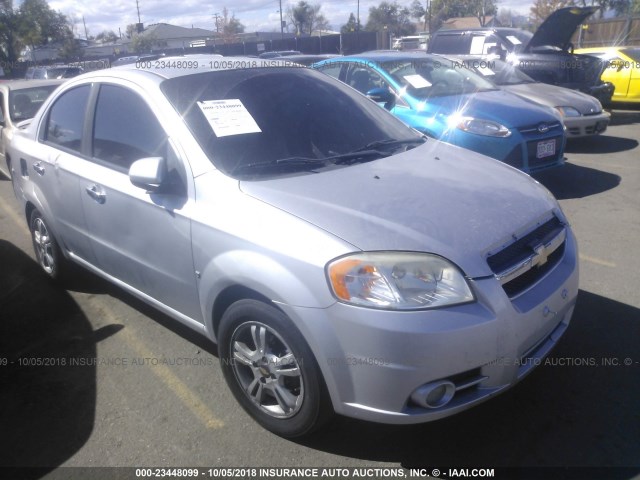 KL1TG56E19B301216 - 2009 CHEVROLET AVEO LT SILVER photo 1