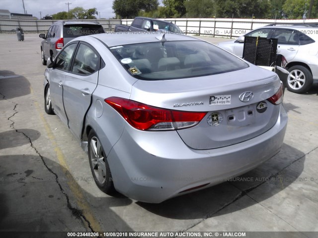 KMHDH4AE6CU367716 - 2012 HYUNDAI ELANTRA GLS/LIMITED SILVER photo 3