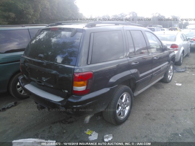 1J8GW68J73C554211 - 2003 JEEP GRAND CHEROKEE OVERLAND BLACK photo 4