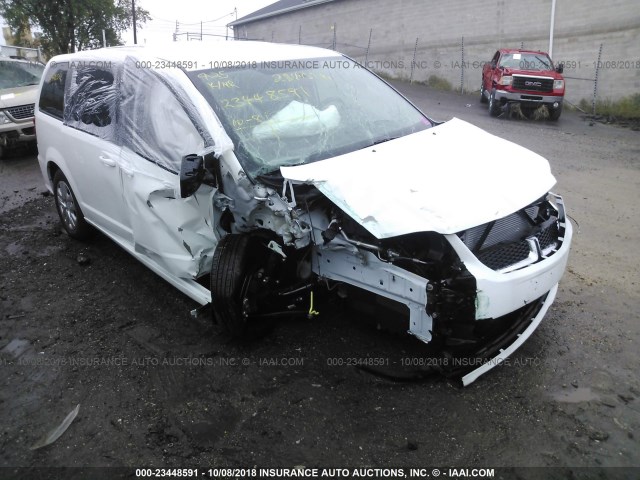 2C4RDGBGXJR259083 - 2018 DODGE GRAND CARAVAN SE WHITE photo 1