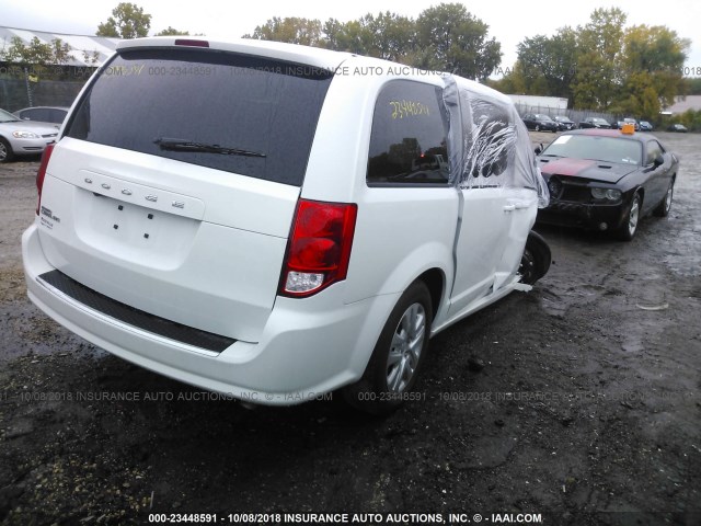 2C4RDGBGXJR259083 - 2018 DODGE GRAND CARAVAN SE WHITE photo 4