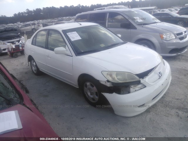 JHMES96664S013537 - 2004 HONDA CIVIC HYBRID WHITE photo 1