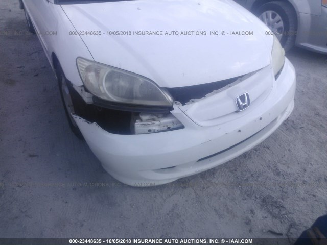 JHMES96664S013537 - 2004 HONDA CIVIC HYBRID WHITE photo 6