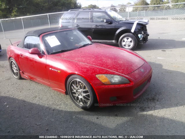 JHMAP11431T001018 - 2001 HONDA S2000 RED photo 1