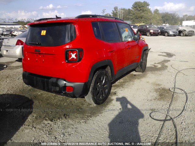 ZACCJABH6HPG33143 - 2017 JEEP RENEGADE LATITUDE RED photo 4