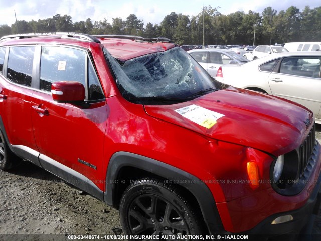 ZACCJABH6HPG33143 - 2017 JEEP RENEGADE LATITUDE RED photo 6